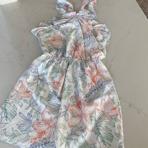 Market & Spruce Kids Dress - White with Floral Print